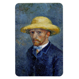 Van Gogh - Self-Portrait with Straw Hat Magnet