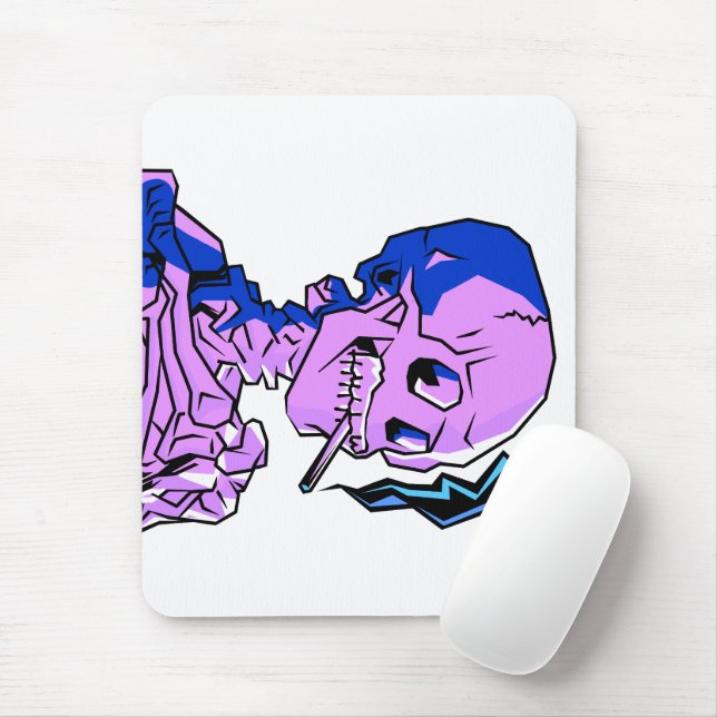 Van Gogh, Skeleton with a burning cigarette Mouse Pad (With Mouse)