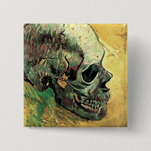 Van Gogh Skull 15 Cm Square Badge