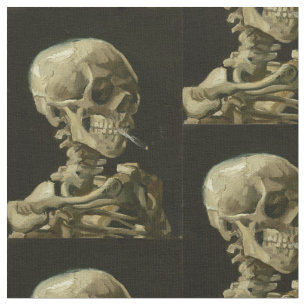 van gogh Skull Fabric