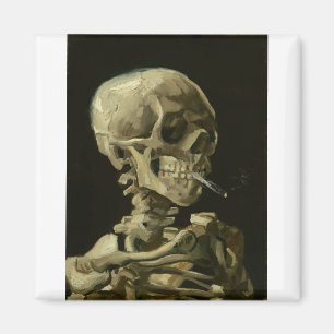 van gogh Skull Magnet