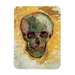 Van Gogh Skull, Vintage Still Life Impressionism Magnet
