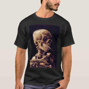 van gogh skull with a burning cigarette vincent T-Shirt