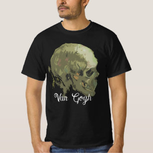 Van Gogh Skull with Arles Backround T-Shirt