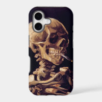 Van Gogh Skull with Burning Cigarette
