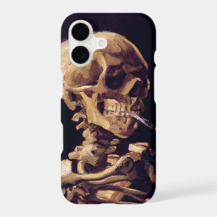 Van Gogh Skull with Burning Cigarette