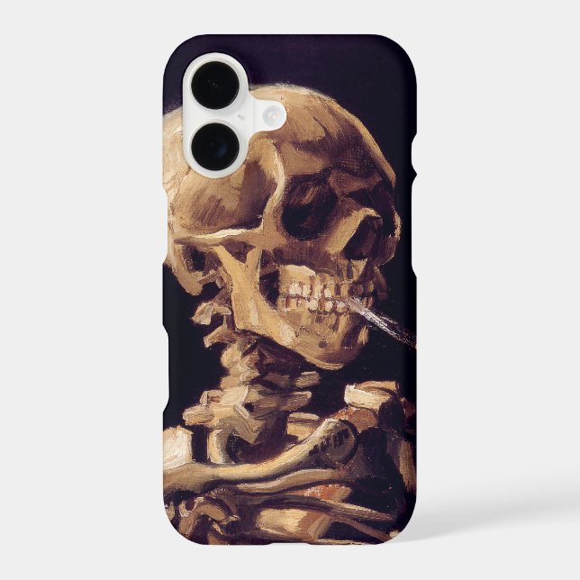 Van Gogh Skull with Burning Cigarette (Back)