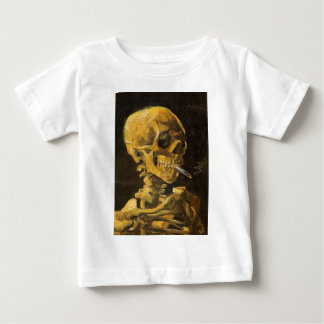 Van Gogh Skull with Burning Cigarette Baby T-Shirt