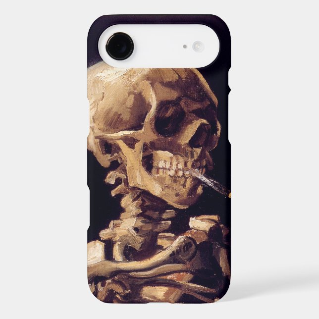 Van Gogh Skull with Burning Cigarette Case-Mate iPhone Case (Back)