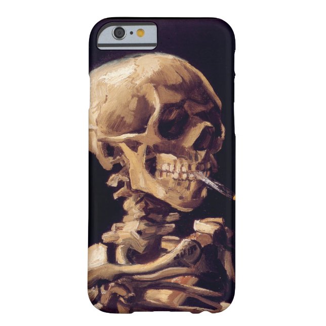 Van Gogh Skull with Burning Cigarette Case-Mate iPhone Case (Back)