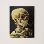 Van Gogh Skull with Burning Cigarette Puzzle<br><div class="desc">Van Gogh Skull with Burning Cigarette puzzle. Oil painting on canvas from 1885. Skull with Burning cigarette reveals both van Gogh’s sense of humour and sense of the macabre. Something of an oddity in his recognised oeuvre, the work has grown in popularity in the past few decades. A great gift...</div>