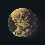 VAN GOGH - Skull with cigarette 1885 3 Cm Round Badge<br><div class="desc">VAN GOGH - Skull with cigarette 1885
Oil on canvas; reproduction</div>