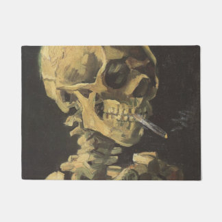 VAN GOGH - Skull with cigarette 1885 Doormat