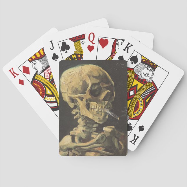 VAN GOGH - Skull with cigarette 1885 Playing Cards (Back)