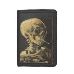VAN GOGH - Skull with cigarette 1885 Trifold Wallet