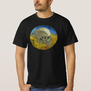 Van Gogh Skull with Crows in Wheatfield T-Shirt