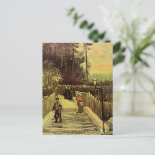 Van Gogh - Sloping Path in Montmarte Postcard
