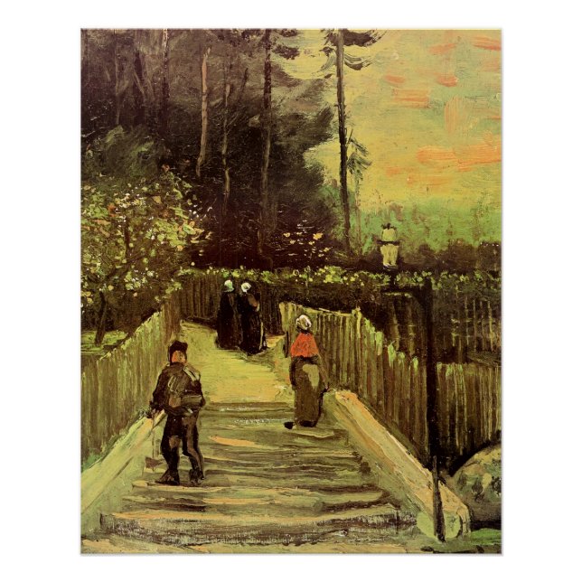 Van Gogh - Sloping Path in Montmarte Poster (Front)