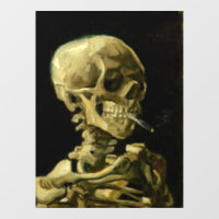 Van Gogh Smoking Skeleton