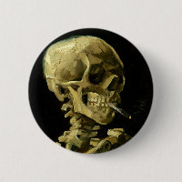 Van Gogh Smoking Skeleton