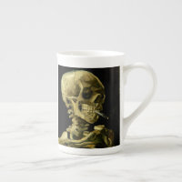 Van Gogh Smoking Skeleton