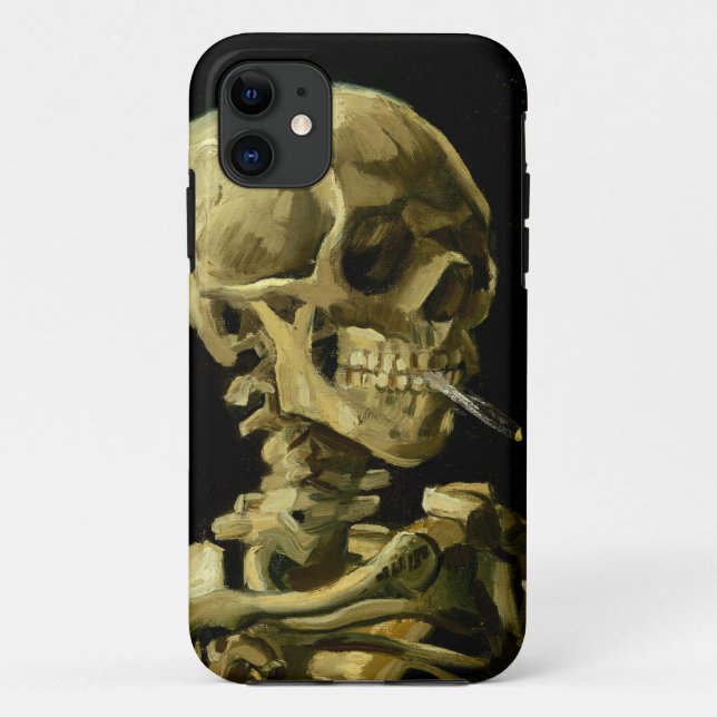 Van Gogh Smoking Skeleton Case-Mate iPhone Case (Back)