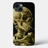 Van Gogh Smoking Skeleton
