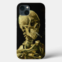Van Gogh Smoking Skeleton