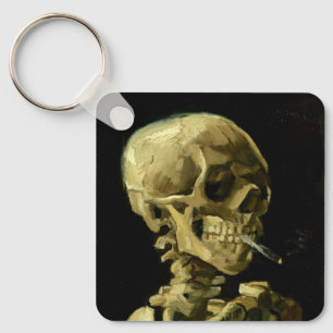 Van Gogh Smoking Skeleton Key Ring