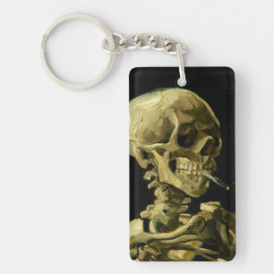 Van Gogh Smoking Skeleton Key Ring