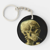 Van Gogh Smoking Skeleton