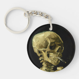 Van Gogh Smoking Skeleton Key Ring