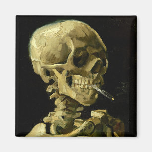Van Gogh Smoking Skeleton Magnet