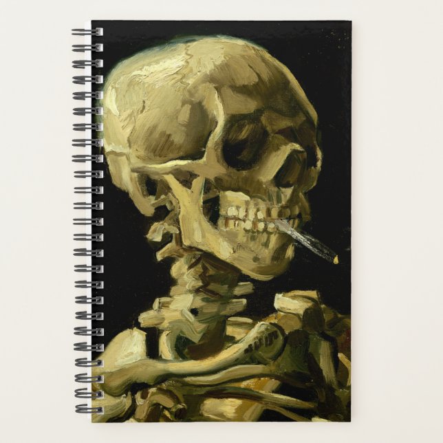 Van Gogh Smoking Skeleton Planner (Front)