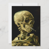 Van Gogh Smoking Skeleton