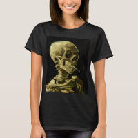Van Gogh Smoking Skeleton