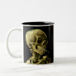 Van Gogh Smoking Skeleton Two-Tone Coffee Mug<br><div class="desc">Coffee Mug featuring Vincent van Gogh’s oil painting Skull of a Skeleton with Burning Cigarette (1885-86). A great gift for fans of Post-Impressionism and Dutch art!</div>