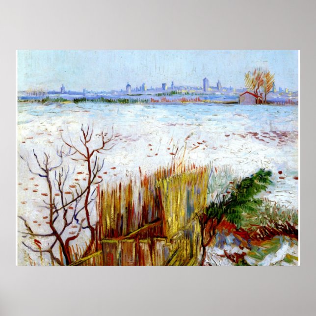 Van Gogh-Snowy Landscape with Arles Poster (Front)