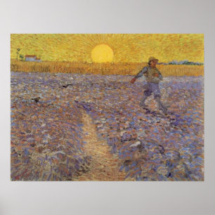 VAN GOGH - SOWER WITH SETTING SUN POSTER