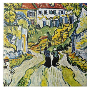 Van Gogh - Stairway at Auvers Ceramic Tile