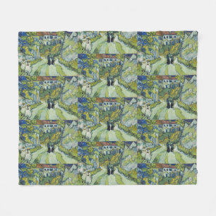Van Gogh Stairway at Auvers Landscape Art Fleece Blanket