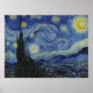 Van Gogh, Starry Nigh, classic painting Poster