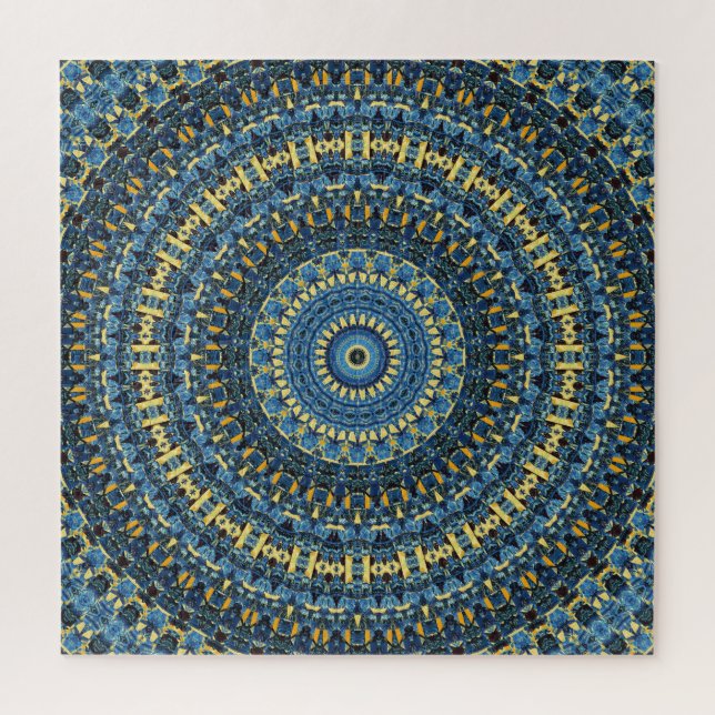 Van Gogh Starry Night Abstract Groovy Boho Mandala Jigsaw Puzzle (Vertical)