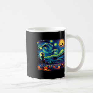Van Gogh Starry Night Alien Man Halloween Fall Pum Coffee Mug