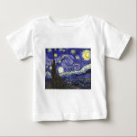 Van Gogh Starry Night Baby T-Shirt<br><div class="desc">Van Gogh Starry Night</div>
