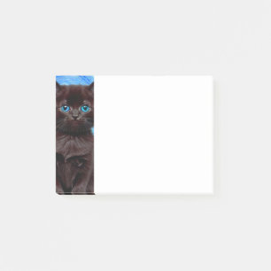 Van Gogh Starry Night Black Cat Post-it Notes