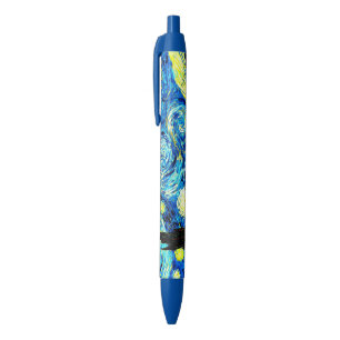 Van Gogh - Starry Night Black Ink Pen