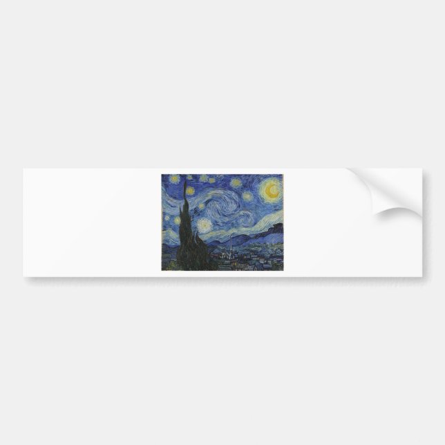 Van Gogh Starry Night Bumper Sticker (Front)