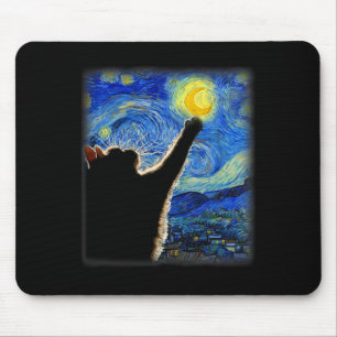 Van Gogh Starry Night Cat - Clic Fit Mouse Pad