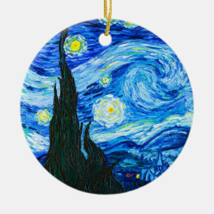 Van Gogh Starry Night Ceramic Ornament